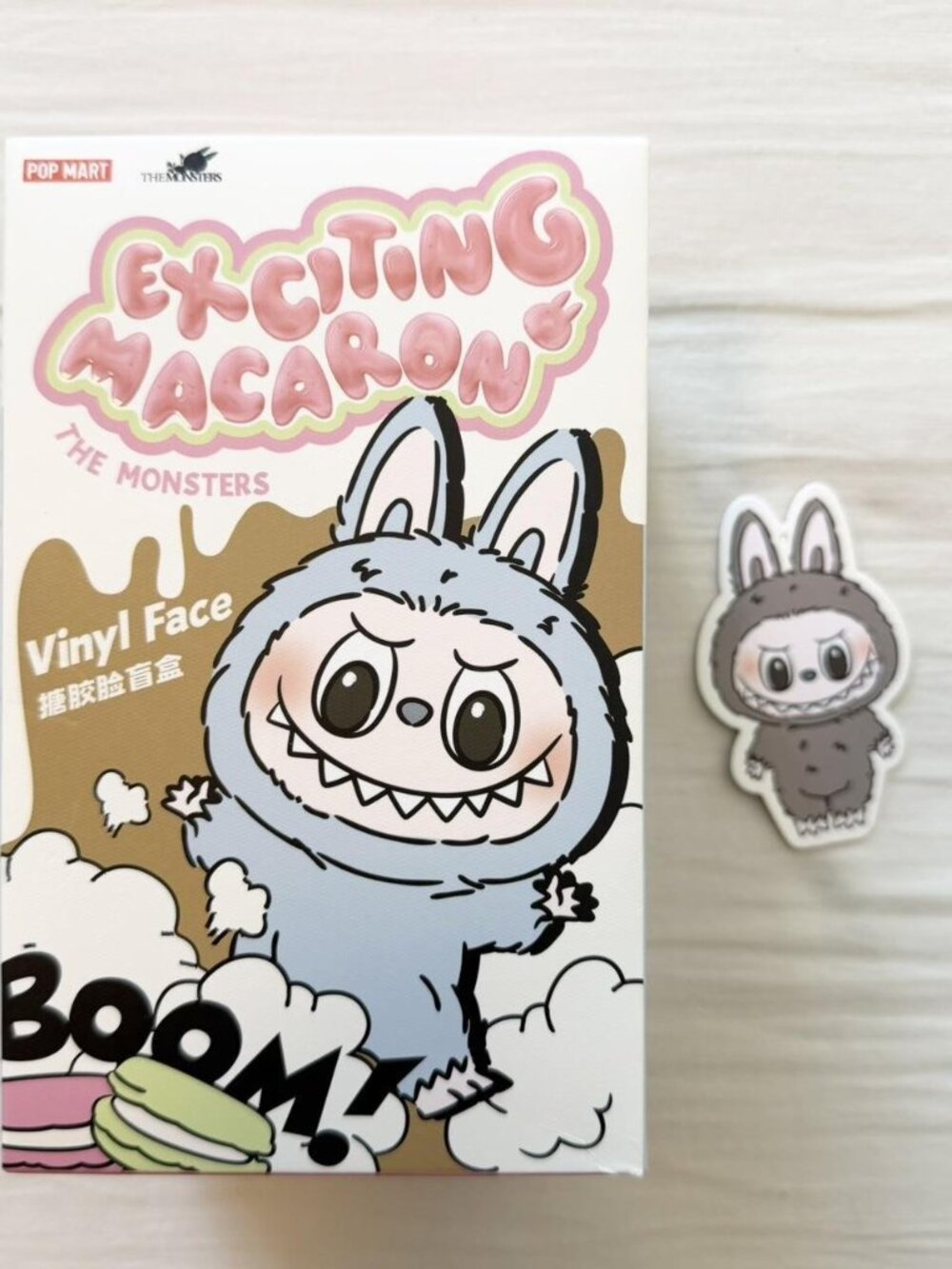 Authentic Sesame Bean Pop Mart Labubu The Monsters Exciting Macaron Vinyl Face